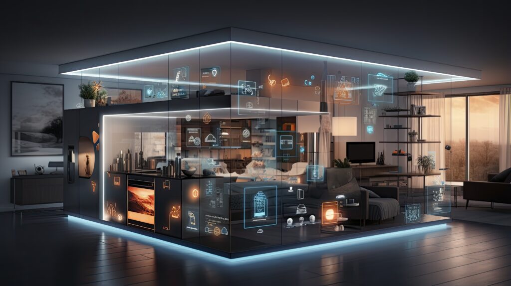 connected living, the iot revolution in smart homes. ai generate